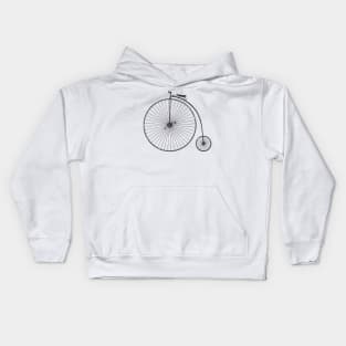 Penny Farthing High Wheel Bicycle Kids Hoodie